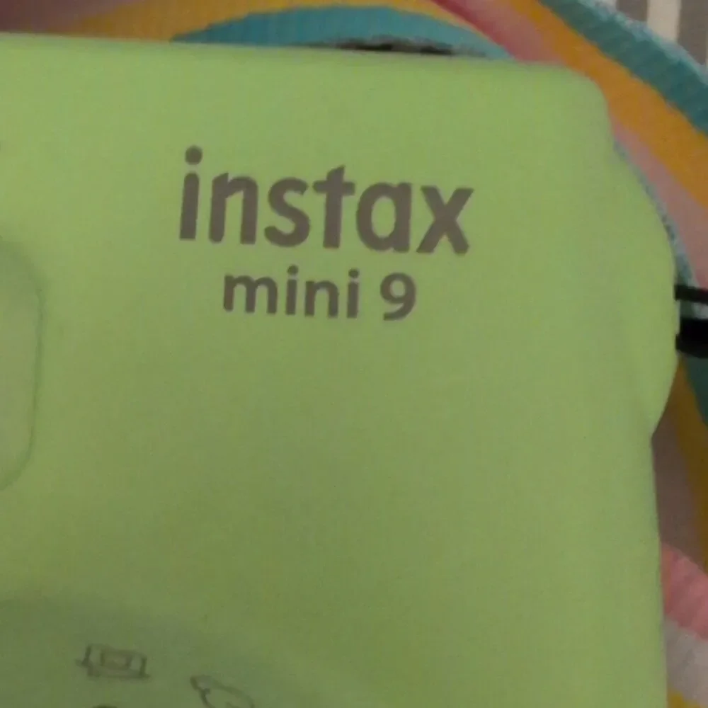 Fujifilm Instax Mini 9 Lime Instant Film Camera With Blue Silicone Cover, Works